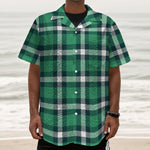 Irish St. Patrick's Day Plaid Print Textured Short Sleeve Shirt