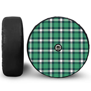 Irish St. Patrick's Day Plaid Print Tire Cover With Camera Hole