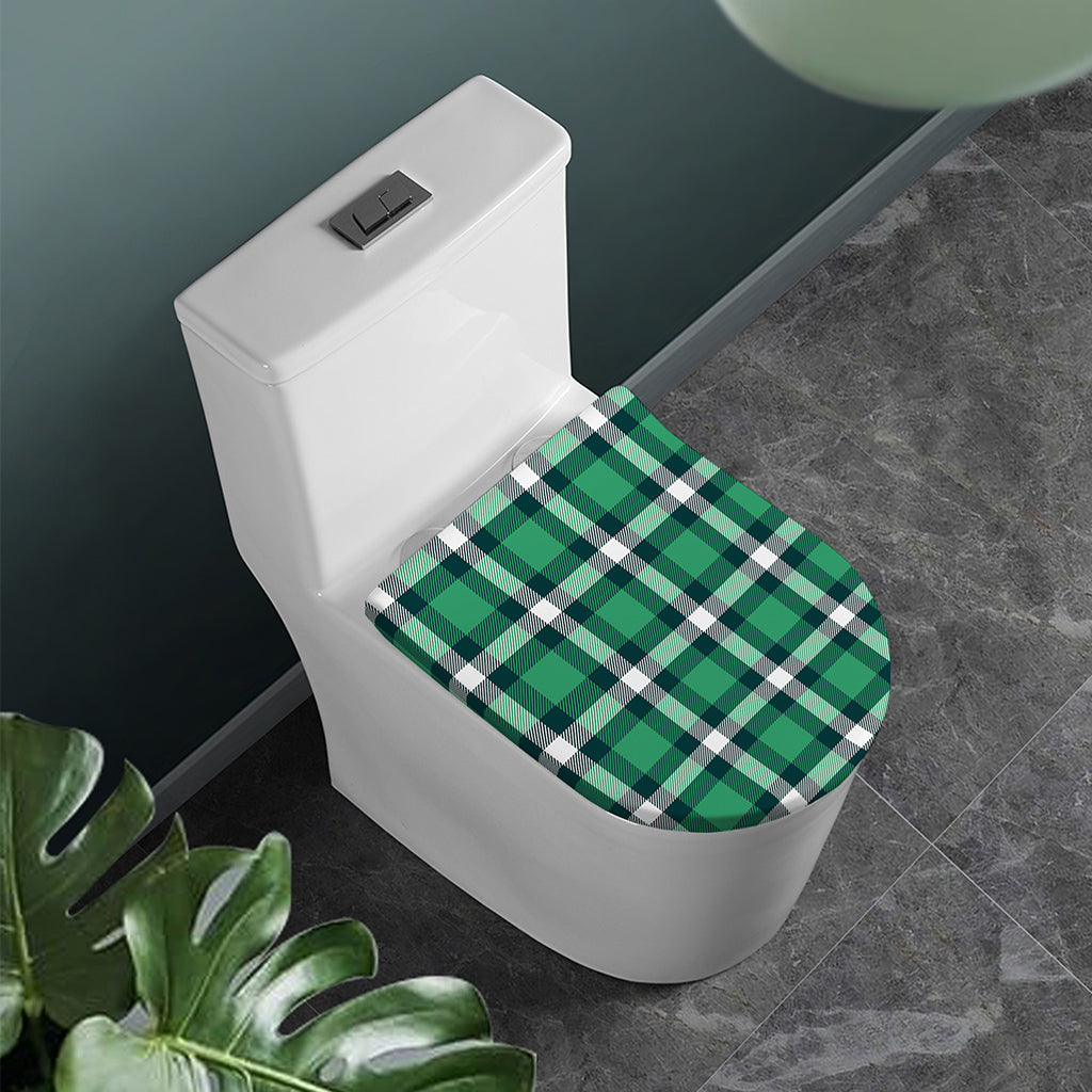 Irish St. Patrick's Day Plaid Print Toilet Lid Cover