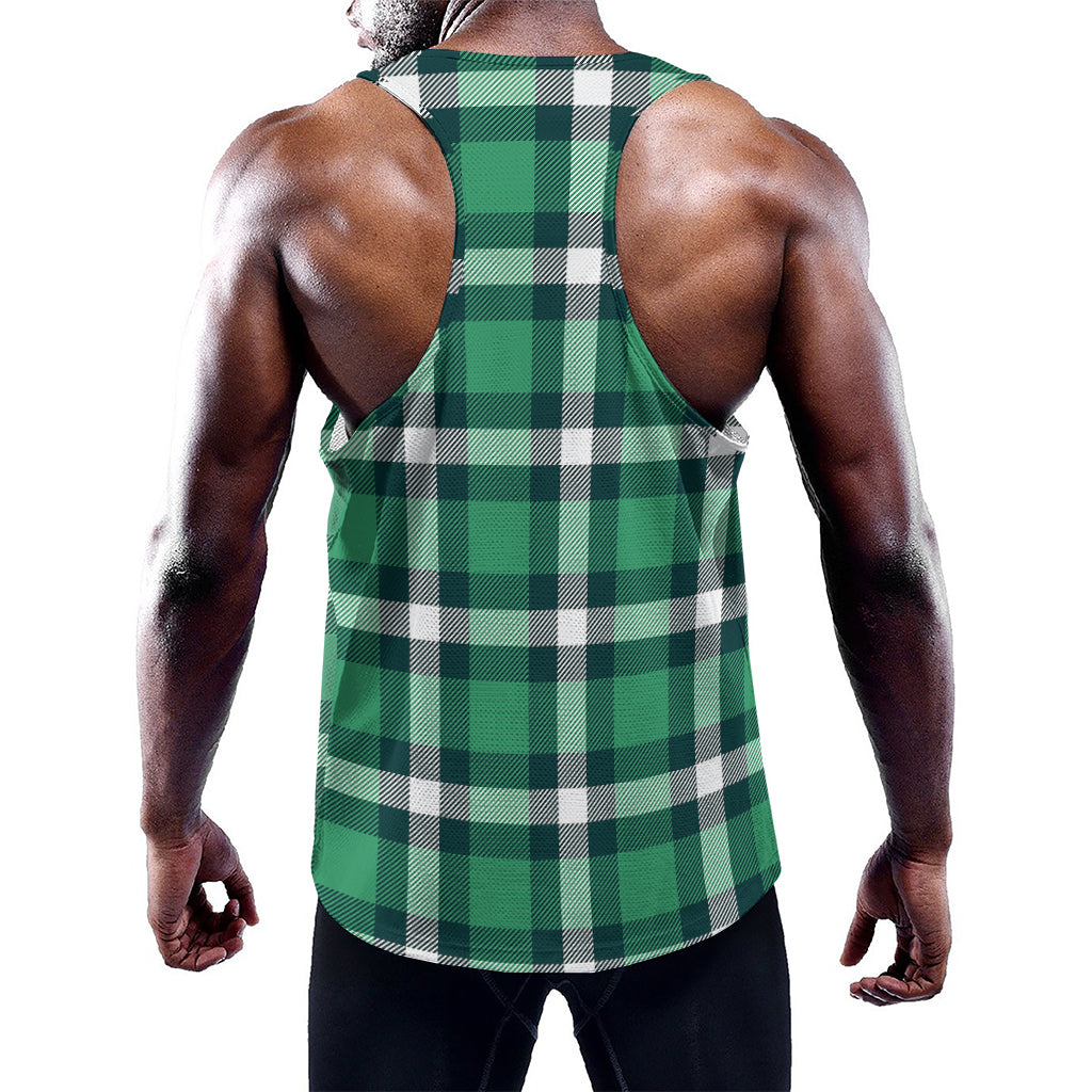 Irish St. Patrick's Day Plaid Print Training Tank Top