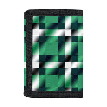Irish St. Patrick's Day Plaid Print Trifold Wallet