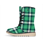 Irish St. Patrick's Day Plaid Print Winter Boots