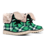 Irish St. Patrick's Day Plaid Print Winter Boots