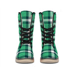 Irish St. Patrick's Day Plaid Print Winter Boots