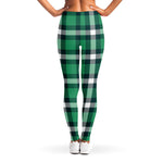 Irish St. Patrick's Day Plaid Print Women's Leggings
