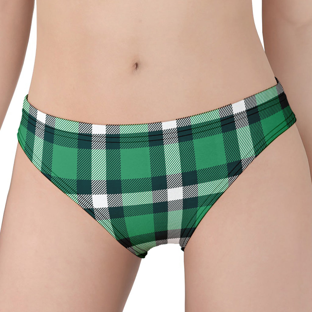 Irish St. Patrick's Day Plaid Print Women's Panties