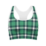 Irish St. Patrick's Day Plaid Print Women's Sports Bra