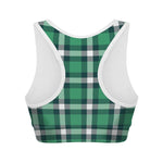 Irish St. Patrick's Day Plaid Print Women's Sports Bra