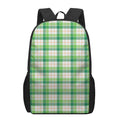 Irish St. Patrick's Day Tartan Print 17 Inch Backpack