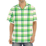 Irish St. Patrick's Day Tartan Print Aloha Shirt