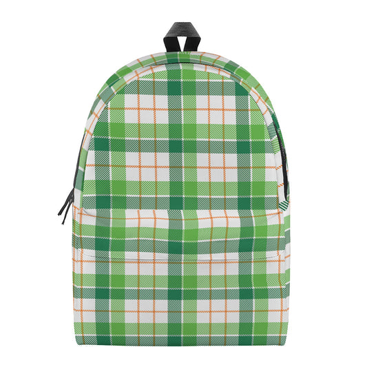 Irish St. Patrick's Day Tartan Print Backpack
