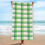 Irish St. Patrick's Day Tartan Print Beach Towel