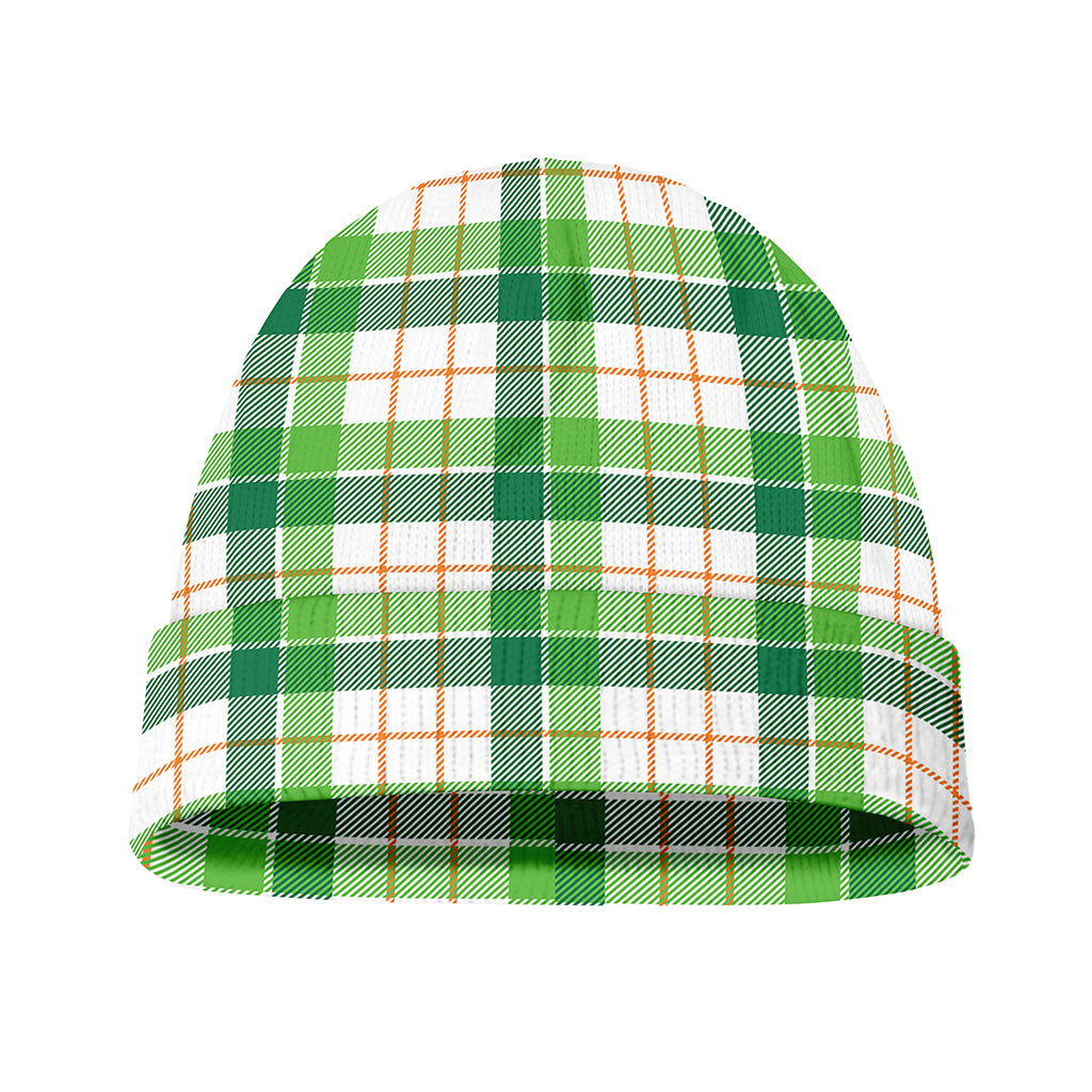Irish St. Patrick's Day Tartan Print Beanie