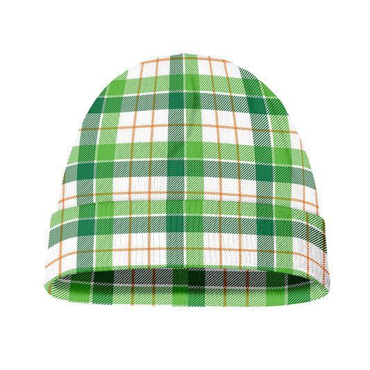 Irish St. Patrick's Day Tartan Print Beanie