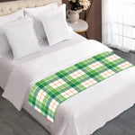 Irish St. Patrick's Day Tartan Print Bed Runner