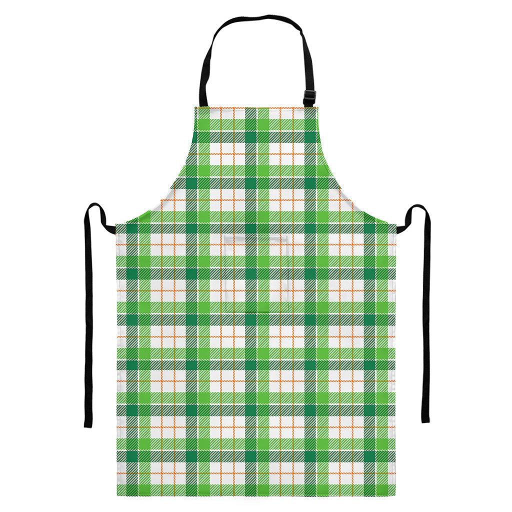 Irish St. Patrick's Day Tartan Print Bib Apron With Pocket