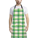 Irish St. Patrick's Day Tartan Print Bib Apron With Pocket