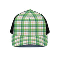 Irish St. Patrick's Day Tartan Print Black Mesh Trucker Hat