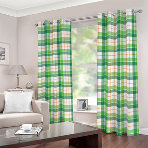 Irish St. Patrick's Day Tartan Print Blackout Grommet Curtains