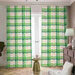 Irish St. Patrick's Day Tartan Print Blackout Pencil Pleat Curtains