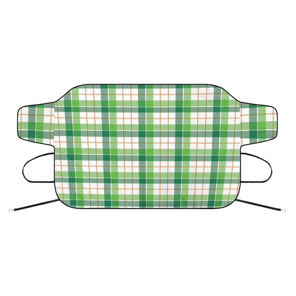 Irish St. Patrick's Day Tartan Print Car Windshield Snow Cover