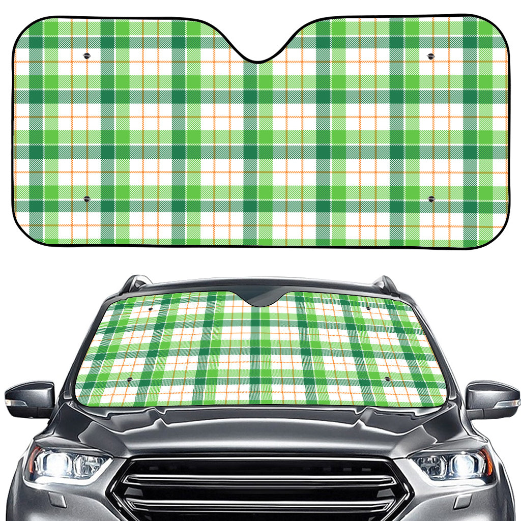 Irish St. Patrick's Day Tartan Print Car Windshield Sun Shade