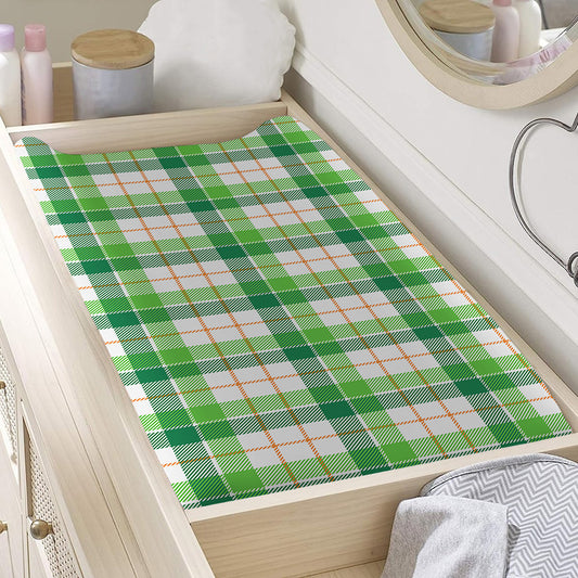 Irish St. Patrick's Day Tartan Print Changing Pad Cover
