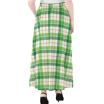 Irish St. Patrick's Day Tartan Print Chiffon Maxi Skirt