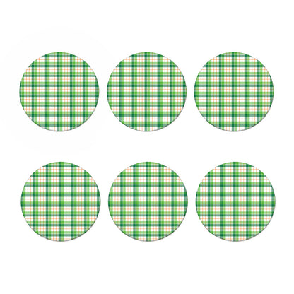Irish St. Patrick's Day Tartan Print Coaster Set