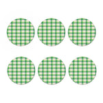 Irish St. Patrick's Day Tartan Print Coaster Set