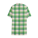 Irish St. Patrick's Day Tartan Print Cotton Hawaiian Shirt