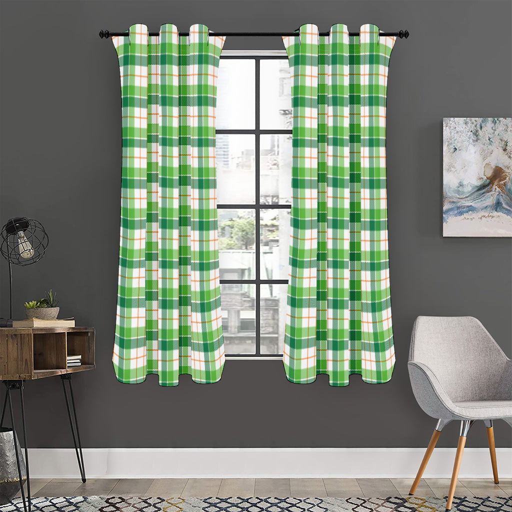 Irish St. Patrick's Day Tartan Print Curtain
