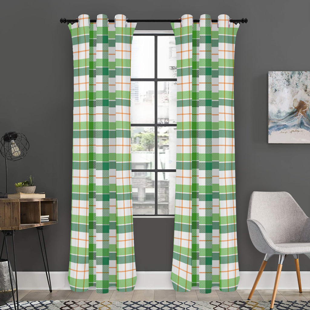 Irish St. Patrick's Day Tartan Print Curtain