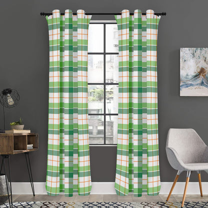Irish St. Patrick's Day Tartan Print Curtain