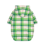 Irish St. Patrick's Day Tartan Print Dog Zip Up Hoodie