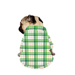 Irish St. Patrick's Day Tartan Print Dog Zip Up Jacket