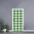 Irish St. Patrick's Day Tartan Print Door Sticker