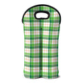Irish St. Patrick's Day Tartan Print Double Neoprene Wine Tote