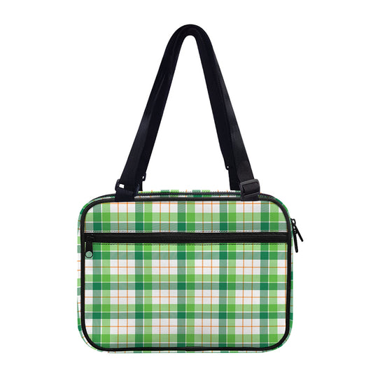 Irish St. Patrick's Day Tartan Print Double Strap Bible Bag