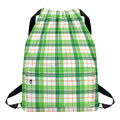 Irish St. Patrick's Day Tartan Print Drawstring Backpack