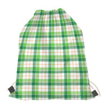 Irish St. Patrick's Day Tartan Print Drawstring Bag