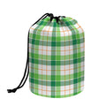 Irish St. Patrick's Day Tartan Print Drawstring Makeup Bag