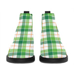 Irish St. Patrick's Day Tartan Print Flat Ankle Boots
