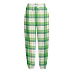 Irish St. Patrick's Day Tartan Print Fleece Lined Knit Pants