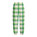 Irish St. Patrick's Day Tartan Print Fleece Lined Knit Pants