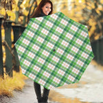 Irish St. Patrick's Day Tartan Print Foldable Umbrella