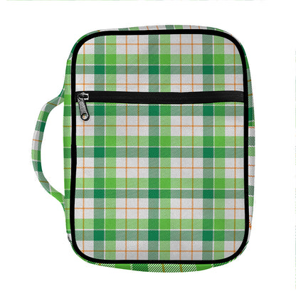 Irish St. Patrick's Day Tartan Print Front Pocket Bible Bag