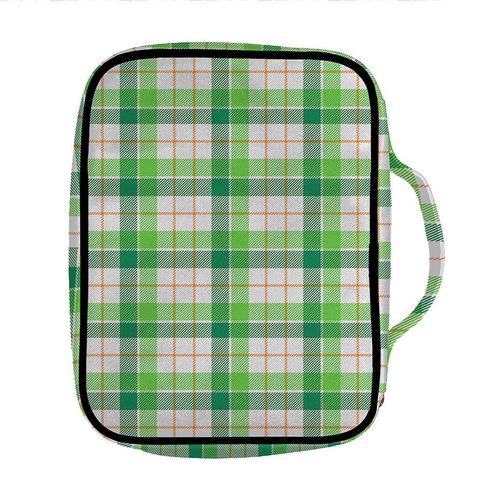 Irish St. Patrick's Day Tartan Print Front Pocket Bible Bag