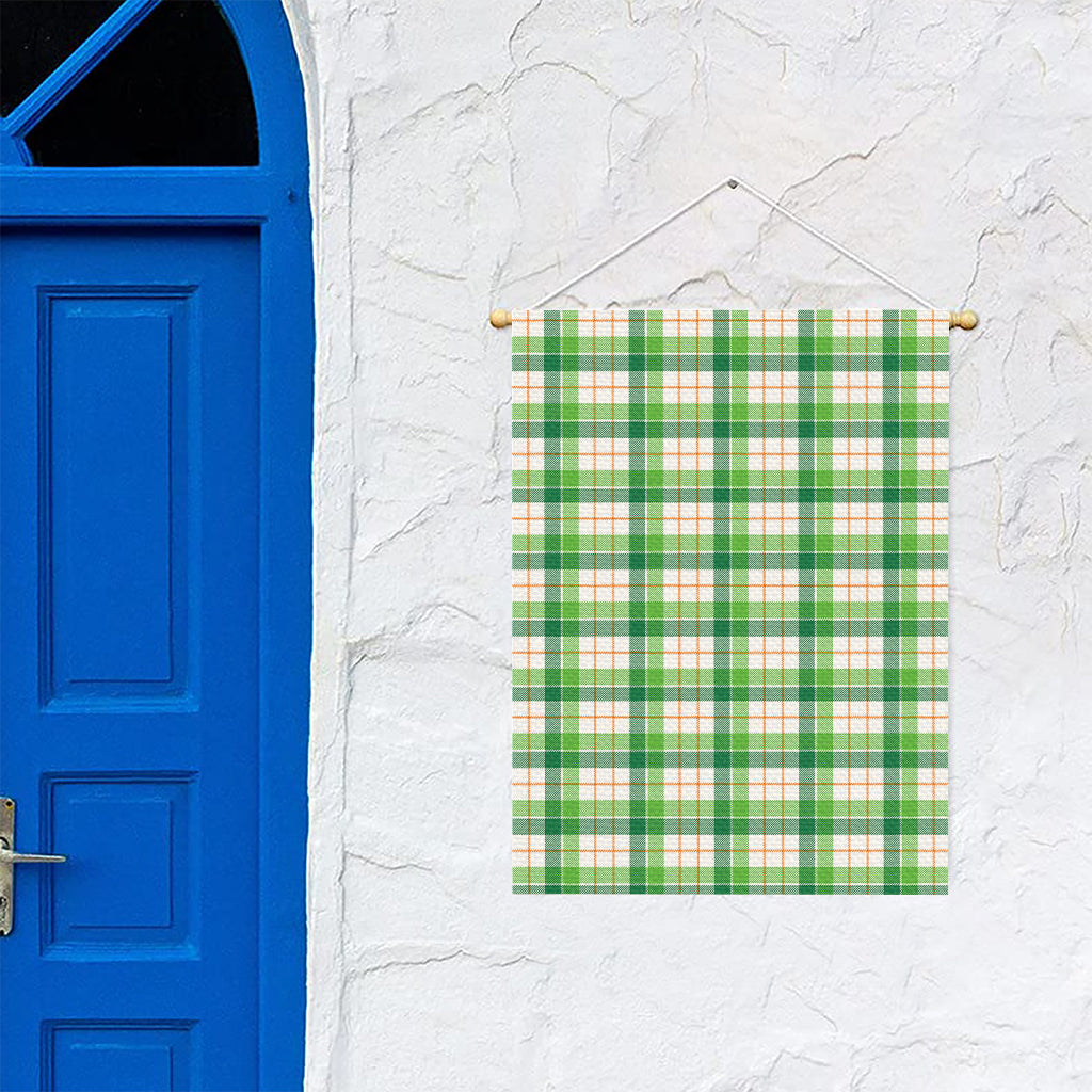 Irish St. Patrick's Day Tartan Print Garden Flag