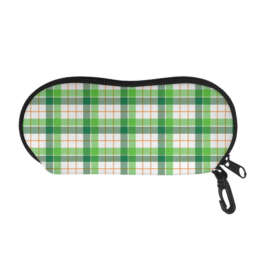 Irish St. Patrick's Day Tartan Print Glasses Case